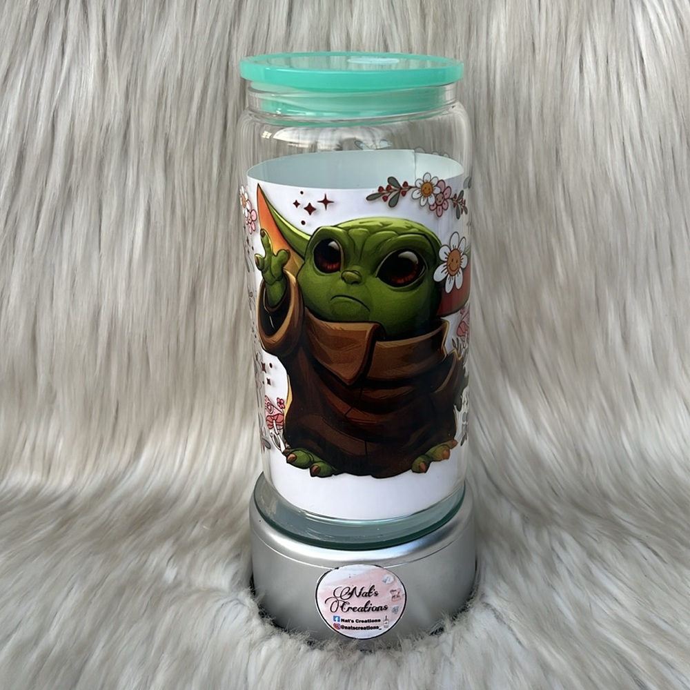 Baby Yoda Glass Can 16oz